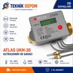 Arventec Atlas UKM-20 Ultrasonik Su Sayacı DN20 - Açık Gri