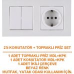 Arvia Komutatör anahtar, Topraklı priz 'liset - 1 Adet