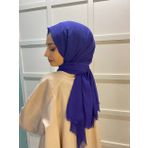 Arwella 00606 İndigo Moru %100 Pamuk Dubai Şal