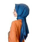 Arwella 00606 Kot Mavi %100 Pamuk Dubai Şal