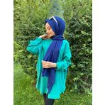 Arwella 00606 Lacivert %100 Pamuk Dubai Şal