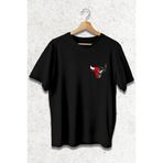 Arwen Fashion SİYAH Chicago Bulls Tasarım Baskılı Tişört