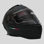 Arwic AR939 Motosiklet Kaskı, Mat Siyah, Full Face, ECE-R 22.06 Sertifikalı, Çift Vizörlü, İtalyan Bayrağı Tasarımlı (L)