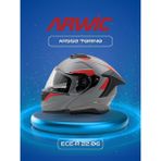Arwic Kask Çene Açılır AR950 Tor Grg - 2XL - Gri - Kırmızı