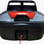 arwic Motosiklet Arka Çanta 46 Litre Siyah Sırt Dayamalı Üst Tabakalı Full Set