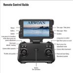 Arwoan Xj2 Mini Drone Kamera – 360° Dönüş, LED Aydınlatma, Uzaktan Kumandalı Profesyonel Mini Rov - Beyaz - Combo