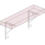 ARX 2 Adet Raf Altı L Ayak Beyaz Dekoratif Demir Raf Ayağı 15x11 Cm