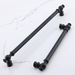 Arya 288 Mm Krom Siyah Cekmece Mutfak Mobilya Metal Dolabi Dolap Kapak Kulpu Kulplari Kulbu 288 Mm