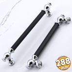 Arya 288 Mm Krom Siyah Metal Mobilya Cekmece Mutfak Kapak Kulbu Dolap Dolabi Kulplari Kulpu 28.8 Cm