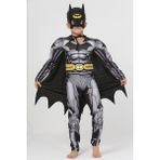 Arya Kostüm Batman Kaslı Kostüm Çocuk Kostüm - 9 - 10 Yaş - Siyah