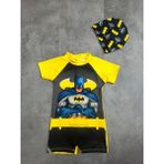 Arya Nisa Kids Erkek Çocuk Batman Karakterli Bone Mayo Takım - 3 - 4 Yaş - Beyaz - Siyah - Altın