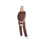 Arya Nisa Kids Leopar Detaylı Tunik Pantolon Mevsimlik Alt Üst Takım Kahverengi L
