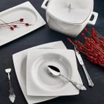 Aryıldız 153.50.AR45002 Bone Square Porselen 60 Parça Yemek Takımı