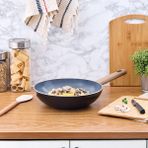 Aryıldız 28 cm Siyah Eco Ceramic Wok Tava