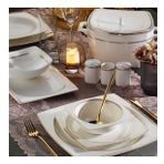 Aryıldız 31037 Square 60 Parça Porselen Yemek Takımı