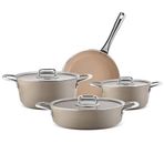 Aryıldız AR256183 Neo-Ceramic 7 Parça Bej Tencere Seti