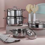 Aryıldız Aria 8 Parça Çelik Tencere Seti