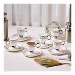 Aryıldız Aurelia Silver 12 Parça 6 Kişilik Kahve Fincan Takımı 90 ml