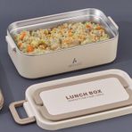 Aryıldız Bento Dikdörtgen Lunch Box Yemek Termosu Bej 1000 Ml