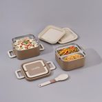 Aryıldız Bento Lunch Box Yemek Termosu Kare Haki 1400 ml AR262115