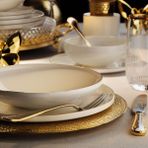 Aryıldız Bone Porselen Gold 24 Parça 6 Kişilik Yemek Takımı