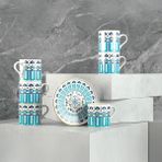 Aryıldız Castello 6 Kişilik Türk Kahve Fincan Takımı 90 ml - Renkli