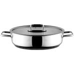 Aryıldız Colombus Metal Kulp Cam Kapak 24 cm Basık Tencere
