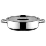 Aryıldız Colombus Metal Kulp Cam Kapak 30 cm Basık Tencere