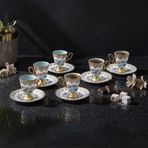 Aryıldız Constella 6 Kişilik 12 Parça Kahve Fincan Takımı Mavi 90 ml