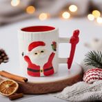 Aryıldız Joyful Noel Baba Figürlü Kupa 388 ml - 010 - Beyaz