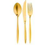 Aryıldız Linea Mat Gold 24 Parça Çatal Kaşık Bıçak Takımı