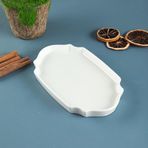 Aryıldız Lunar Kare Oval Servis Tabağı Modern Tasarım Renkli 20 cm