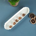 Aryıldız Lunar Kare Zeytin Servis Tabağı Beyaz Seramik 25 cm