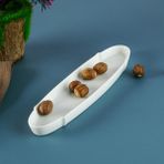 Aryıldız Lunar Yuvarlak Zeytin Servis Tabağı 25 cm - Beyaz