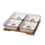 Aryıldız Maison 4 Bölmeli 10x10 cm Servislik Set