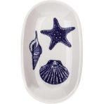 Aryıldız Marine Deniz Yıldızı Klasik Kayık 24 cm Porselen Beyaz Renkli Şık Desenli Servis Tabak