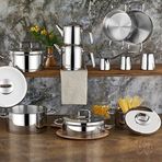 Aryıldız Prestige Vento 20 Parça Metal Kapak 20 cm Gümüş Çeyiz Seti