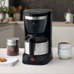 Aryıldız Robust Termoslu Filtre Kahve Makinesi 1 L Siyah Ergonomik Tasarım ile Pratik Demleme