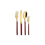Aryıldız Soho Prestige Gold 24 Parça 6 Kişilik Kırmızı Çatal Kaşık Bıçak Takımı