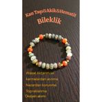 arzela Dogal Taş Kan Taşı ve Karnelyan Akik Bileklik 8mm