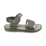 Arzen 801015F Platin Renk İç Pedli Taş Detay Kız Çocuk Sandalet