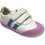Arzen Bebe 110-26 Anatomik Çift Cırtlı Kız Bebek Ayakkabısı 19-23 - Beyaz