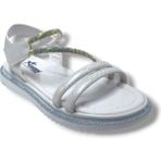 Arzen Bebe 221-25 Anatomik Taşlı Cırtlı Kız Çocuk Sandalet 31-36 - Beyaz