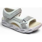 Arzen Bebe 223-26 Simli Cırtlı Anatomik Kız Çocuk Sandalet 31-35 - Gümüş