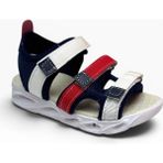 Arzen Bebe 230-26 3 Cırtlı Işıklı Anatomik Çocuk Sandalet Lacivert Beyaz Kırmızı 26-30
