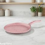Arzu Çelik 30 cm Granit Krep Tavası - Pembe