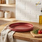 Arzu Çelik 30 cm Granit Pizza Tepsisi - Kırmızı