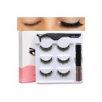 Arzu Güzel Cosmetics İpek Kirpik Görünümlü Manyetik Mıknatıslı Takma Kirpik 3'Lü Full Set