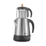 Arzum AR3003 Cam Demlikli 1650 W 0.7 lt Demleme 1.8 lt Su Isıtma Kapasiteli Çay Makinesi Gümüş