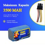 Arzum AR4301 Robotek X2 3500 Mah 14.4 V Batarya – Orjinal Uyumlu Uzun Ömürlü, Yüksek Performans Pil